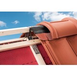 Monier Universele ondervorst / ruiterrol kleur antraciet op rol van  5m1. 300-340mm