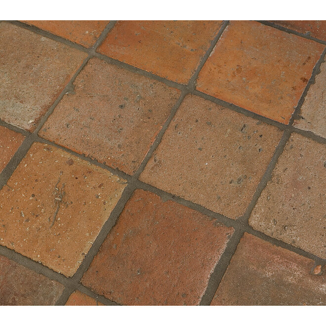 KempiQ Antieke estrikken rood bruin genuanceerd 16x16 / 20x20 cm per m2