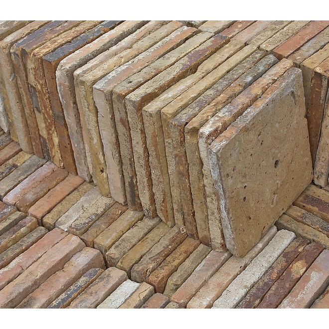 KempiQ Antieke estrikken wit-geel genuanceerd 20x20cm per m2