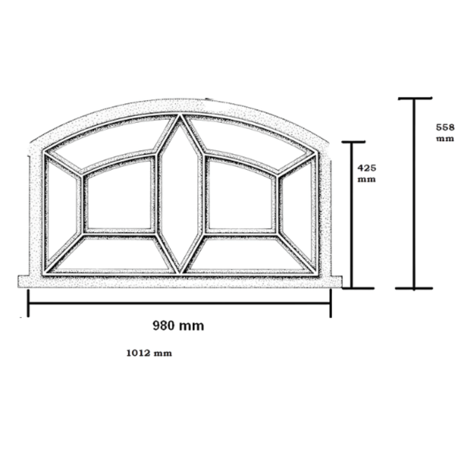 KempiQ Stalraam enkel glas model 2 maat 98x55 cm vast model