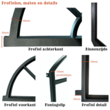 KempiQ Stalraam enkel glas model 6 maat 39.5x23 cm vast model