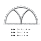 KempiQ Stalraam enkel glas model 6 maat 59x33 cm vast model