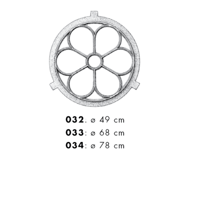 KempiQ Stalraam gietijzer enkel glas model 5 maat Ø 49 cm vast model