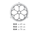 KempiQ Stalraam enkel glas model 5 maat Ø 68 cm vast model