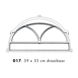 KempiQ Stalraam enkel glas model 3 maat 59.0x33.0 cm opengaand