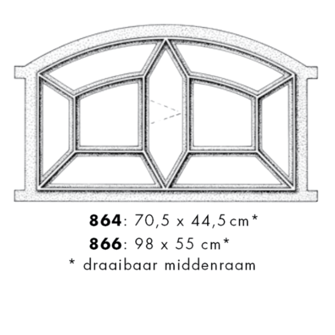KempiQ Stalraam enkel glas model 2 opengaand 70.5x44.5cm