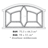 KempiQ Stalraam enkel glas model 2 98x55 cm opengaand model