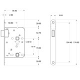 KempiQ Toiletslot magnetisch Nemef 1200 RVS voorplaat incl sluitplaat