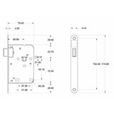 KempiQ Loopslot magnetisch Nemef 1200 voorplaat zwart