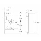 KempiQ Toiletslot magnetisch Nemef 1200 voorplaat zwart incl sluitplaat