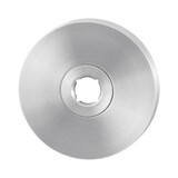 Ten Hulscher Rozet rond 50x8mm RVS geborsteld links-/rechtsdraaiend
