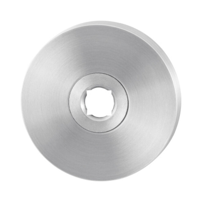 Ten Hulscher Rozet rond 50x8mm RVS geborsteld links-/rechtsdraaiend