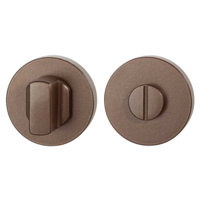 Ten Hulscher Toiletbeslag rond Bronze blend 50x8mm stift 8mm
