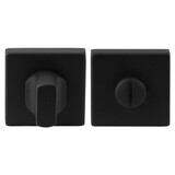 Ten Hulscher Toiletbeslag vierkant 50x50x8mm stift 8mm Zwart
