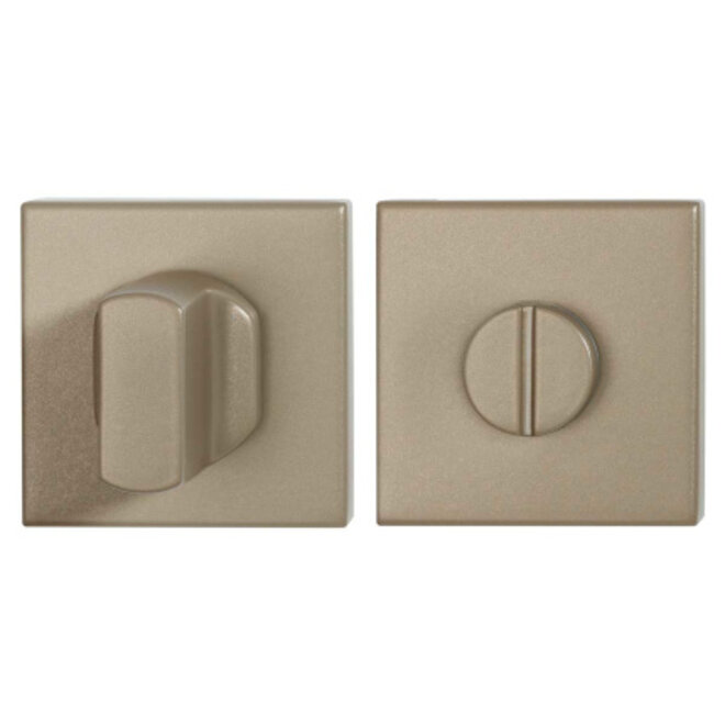 Ten Hulscher Toiletbeslag Champagne Blend vierkant 50x50x8mm stift 8mm