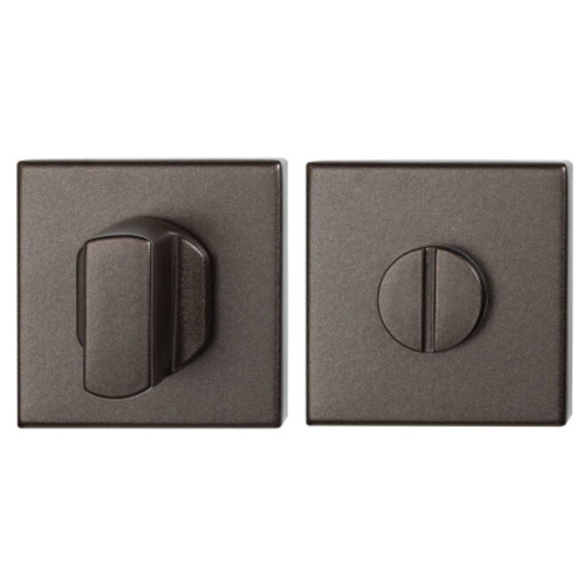 Ten Hulscher Toiletbeslag Dark Blend vierkant 50x50x8mm stift 8mm