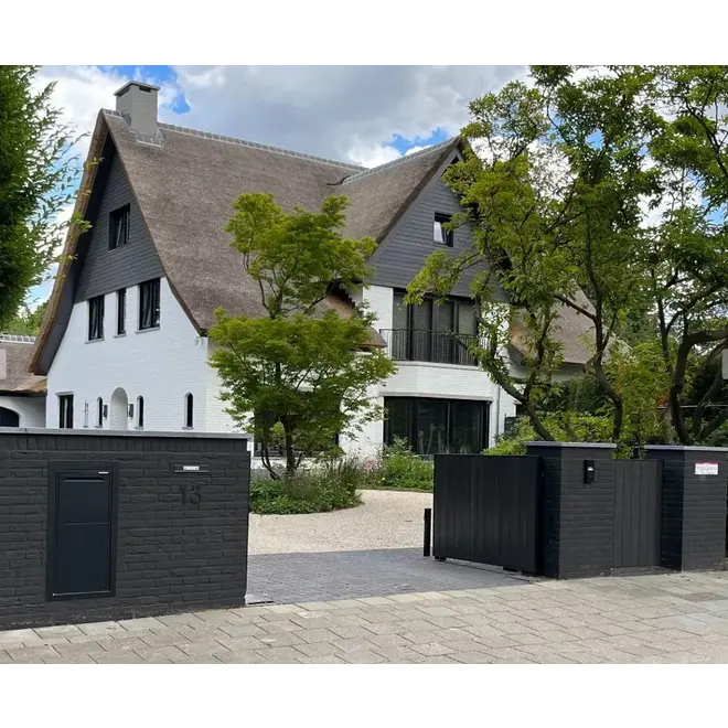 Logixbox Inbouw pakket brievenbus achteruitname Antraciet