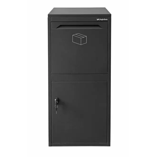Logixbox Inbouw pakket brievenbus vooruitname Zwart