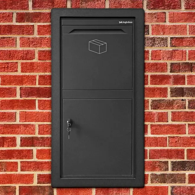 Logixbox Inbouw pakket brievenbus vooruitname Antraciet
