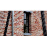 KempiQ Zwart stalen raam vast dubbel glas B55 x H100 cm