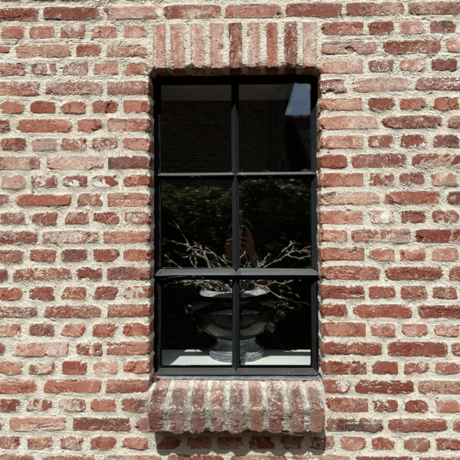 KempiQ Zwart stalen raam vast dubbel glas B55 x H100 cm