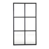 KempiQ Zwart stalen raam vast dubbel glas B55 x H100 cm