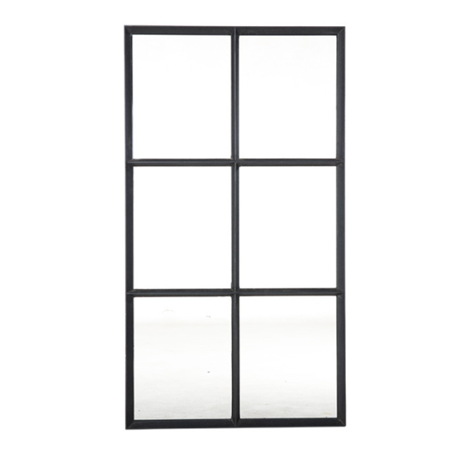 KempiQ Zwart stalen raam vast dubbel glas B55 x H100 cm
