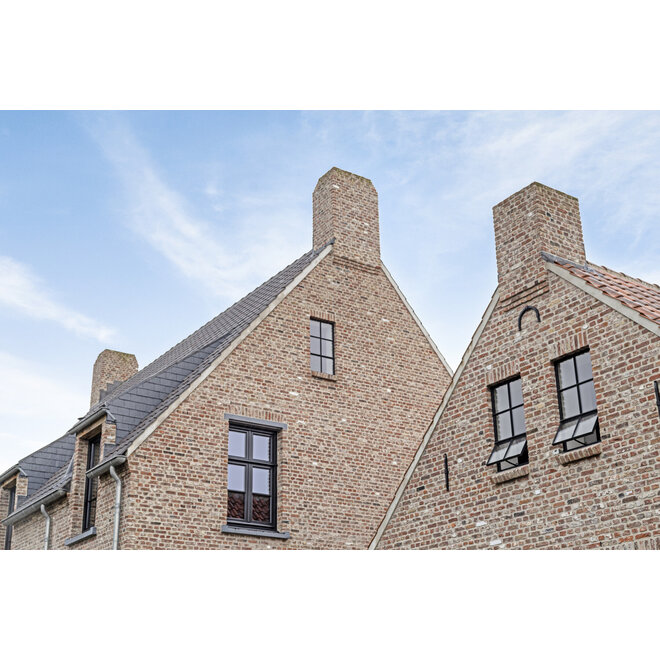 KempiQ Zwart stalen raam openslaand dubbel glas B55 x H100 cm