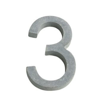 Huisnummer natuursteen