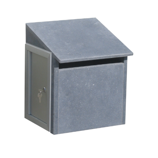 KempiQ Belgische Arduin hardsteen brievenbus wandmodel 1 links