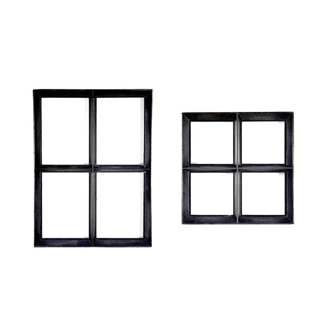 KempiQ Zwart stalen raam vast model thermisch onderbroken en dubbel glas B30xH40 cm