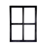 KempiQ Zwart stalen raam vast model thermisch onderbroken en dubbel glas B30xH40 cm