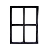 KempiQ Zwart stalen raam vast model thermisch onderbroken en dubbel glas B40xH50 cm