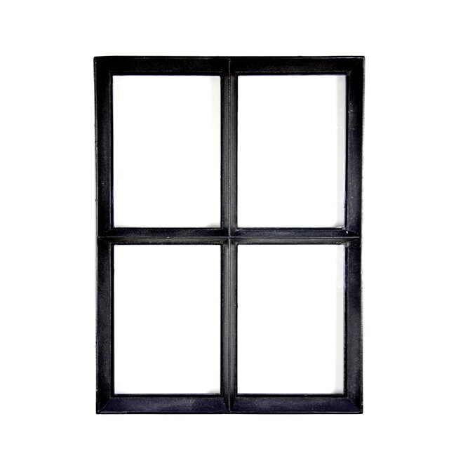 KempiQ Zwart stalen raam vast model thermisch onderbroken en dubbel glas B40xH50 cm