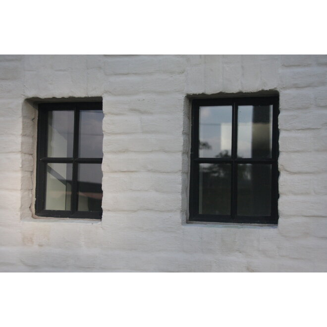KempiQ Zwart stalen raam vast model thermisch onderbroken en dubbel glas B40xH50 cm