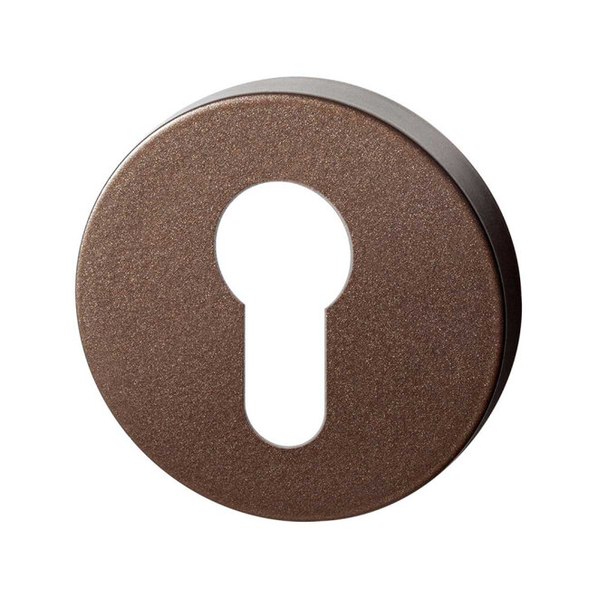Ten Hulscher Cilinderrozet rond 50x8mm Bronze blend