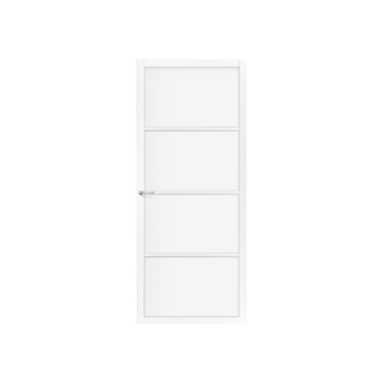 Binnendeur stomp blank glas SSL 4054 wit gegrond Binnendeur stomp blank glas SSL 4054 wit gegrond