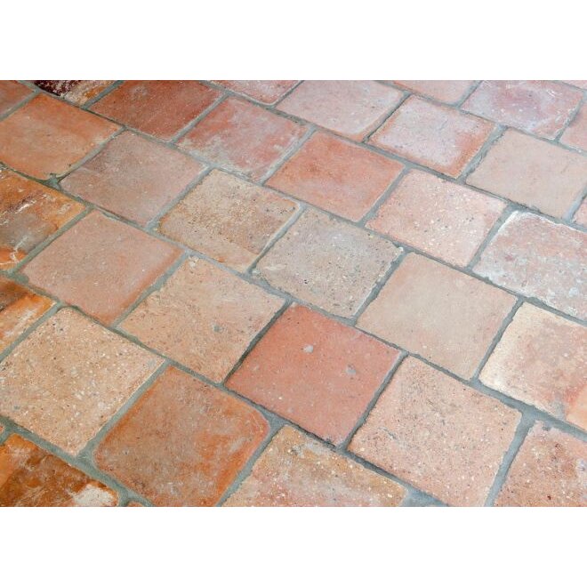KempiQ Antieke estrikken rood bruin genuanceerd 16x16 / 20x20 cm per m2