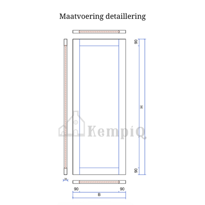 KempiQ Hardhouten paneelluik maatwerk type Brecht