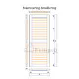 KempiQ Massief hardhouten louvre luik op maat type Walik