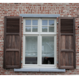 KempiQ Massief hardhouten paneel-louvre luik op maat type Vorselaar