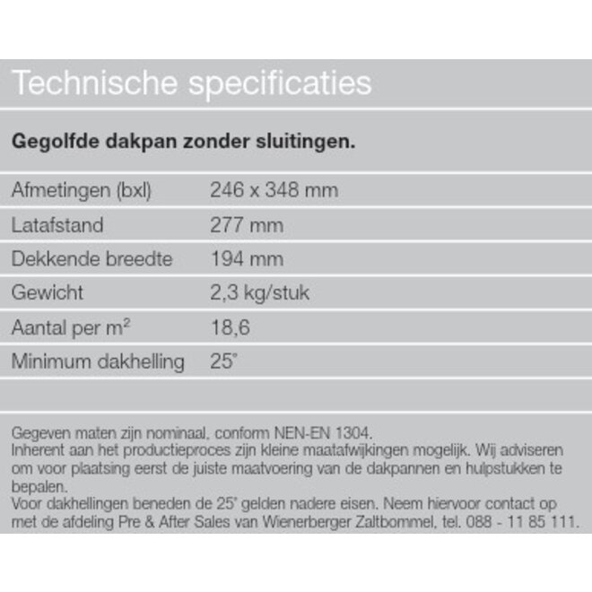 Wienerberger Dakpan Oude Holle 451 vieilli rood per stuk