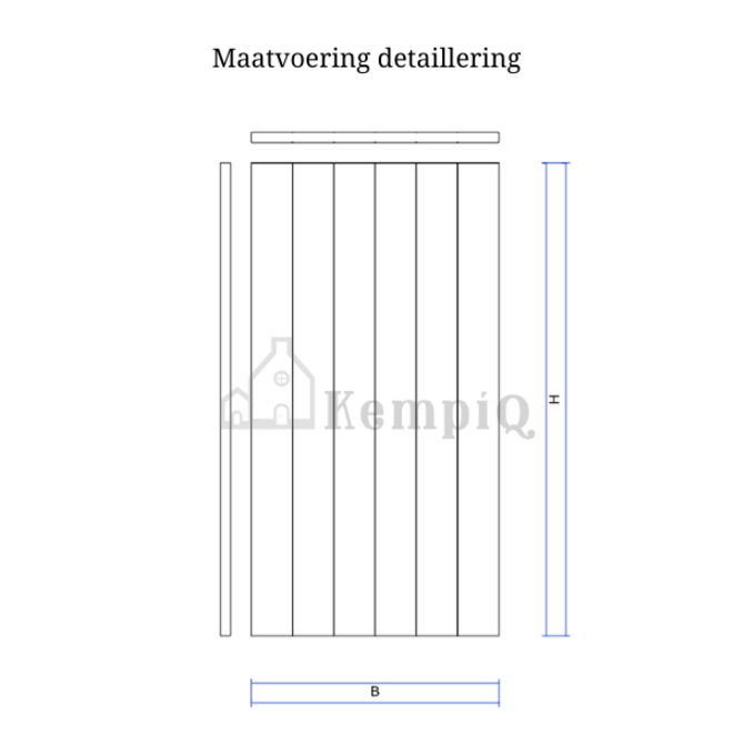 KempiQ Massief hardhouten luik op maat type Kasterlee