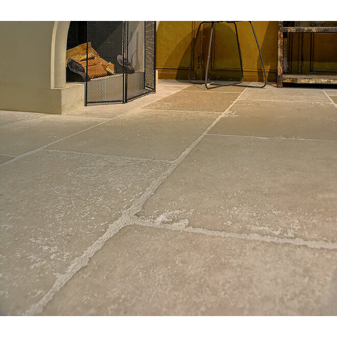 KempiQ Dallenvloer "Calcaire Gris" geborsteld 40/50 cm breed per m2