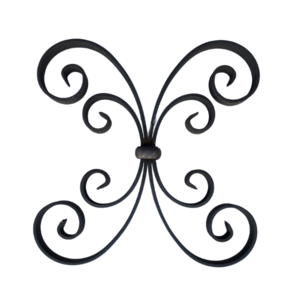 Sierornament krul zwart gietijzer