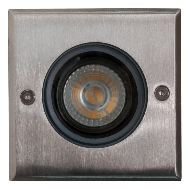 KempiQ Grondspot Roty metaal vierkant 11 cm
