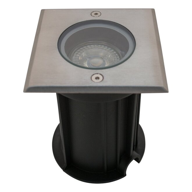 KempiQ Grondspot Roty metaal vierkant 11 cm