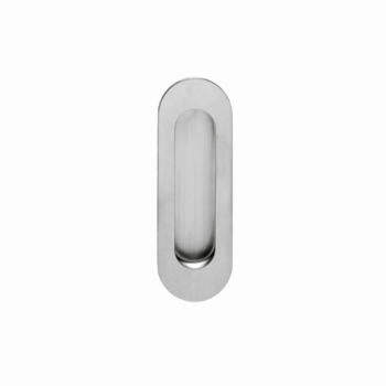 Schuifdeurkom ovaal 120x40mm blind rvs geborsteld Schuifdeurkom ovaal 120x40mm blind rvs geborsteld