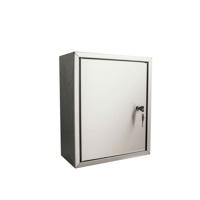 KempiQ Inbouwbrievenbus RVS voor poeren 393x322x165mm