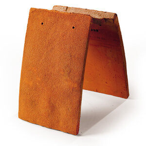 Tegelpan retro look kleur rood bezand verouderd